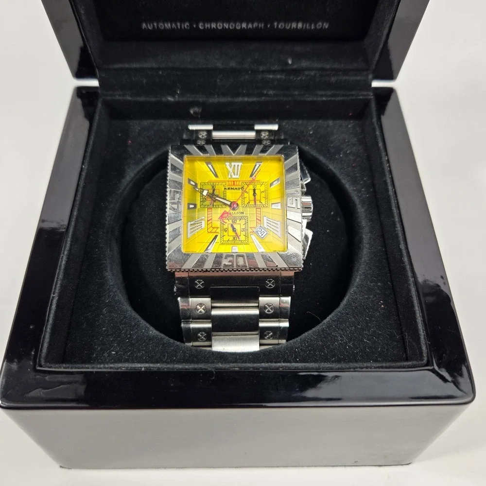 Renato Stallion Chronograph Yellow Dial Stainless Steel Limited Edition Watch
